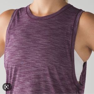Lululemon Heathered Purple Muscle Tank